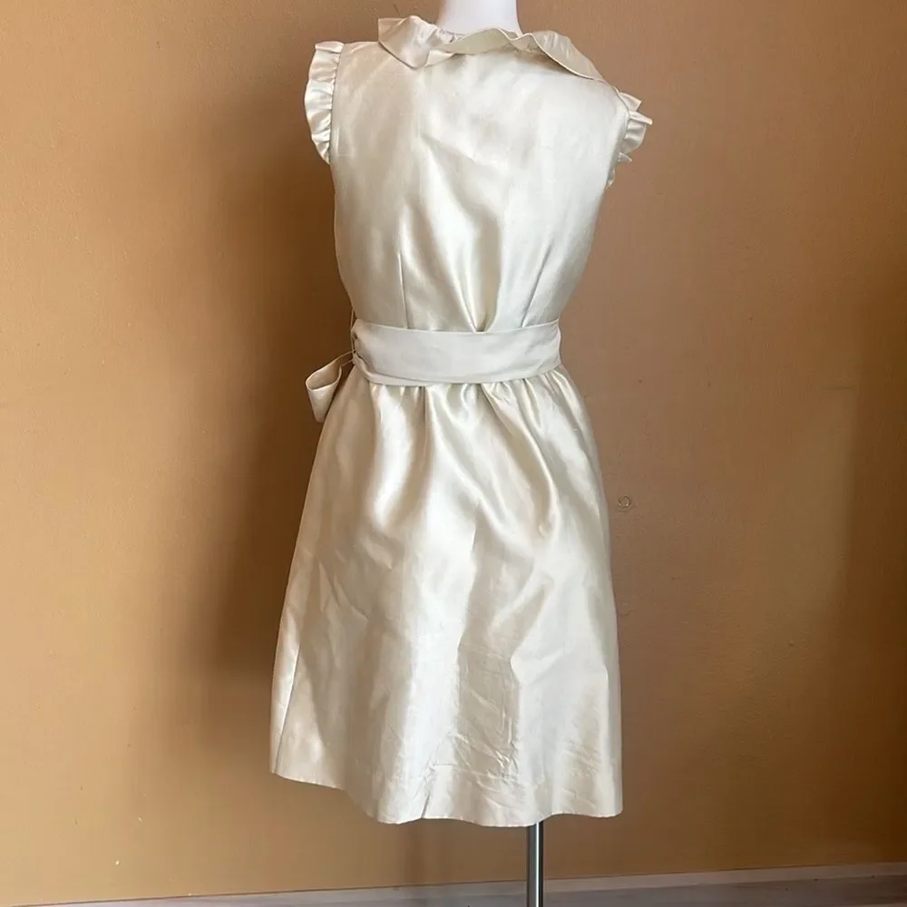 kate spade Wedding Belles Aubrey Wrap Ruffle Silk Dress 4